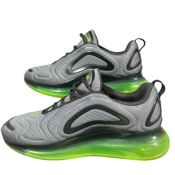 Nike Air Max 720 – Grey Mesh with Neon Green Sole (Size 9, Pre-Loved) - Picture 2 of 6